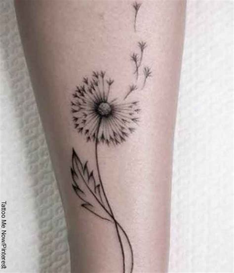 tatuajes de diente de león para mujer|Diente de león tatuaje